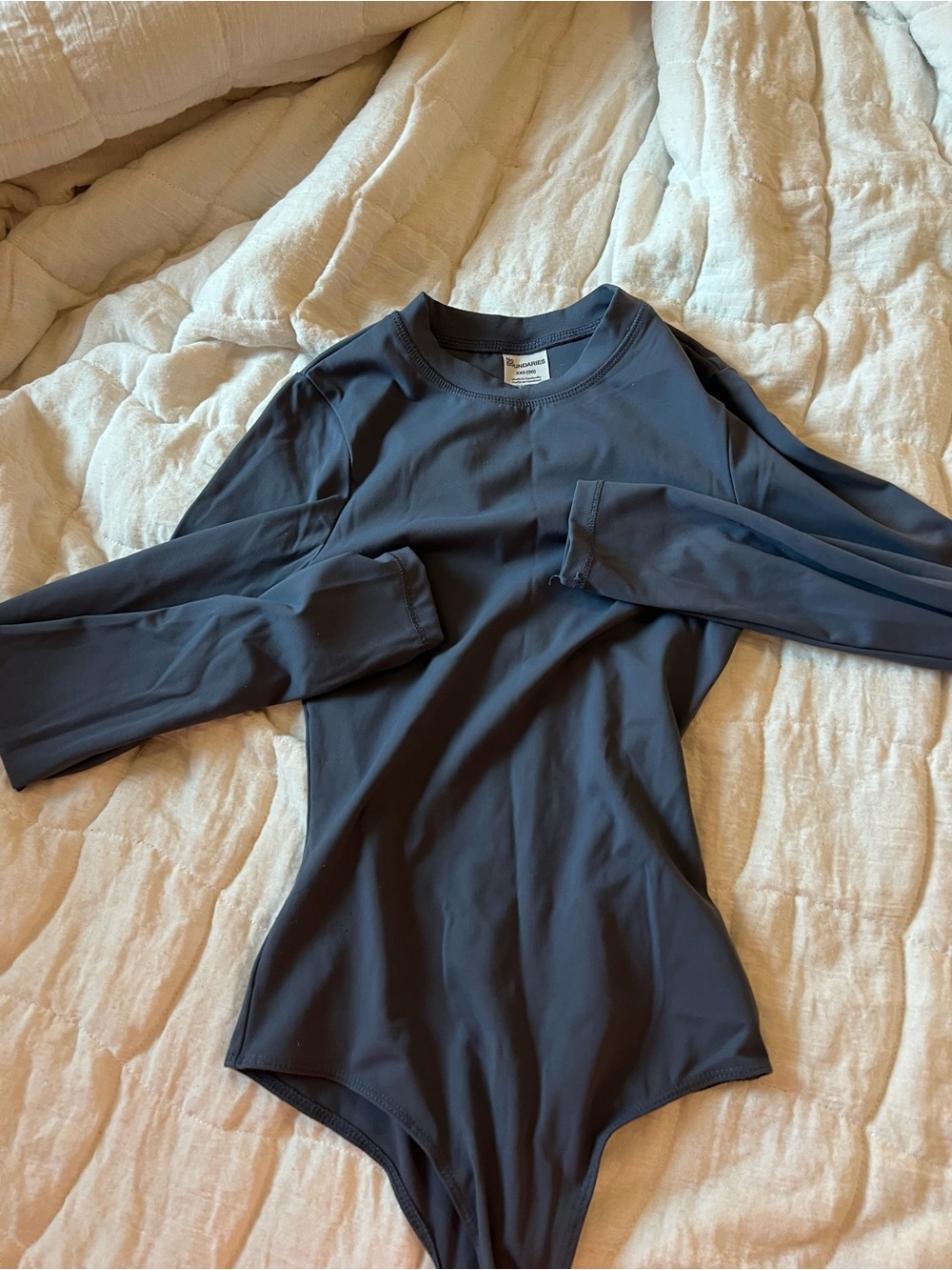 Long Sleeve Navy Bodysuit Women's Top